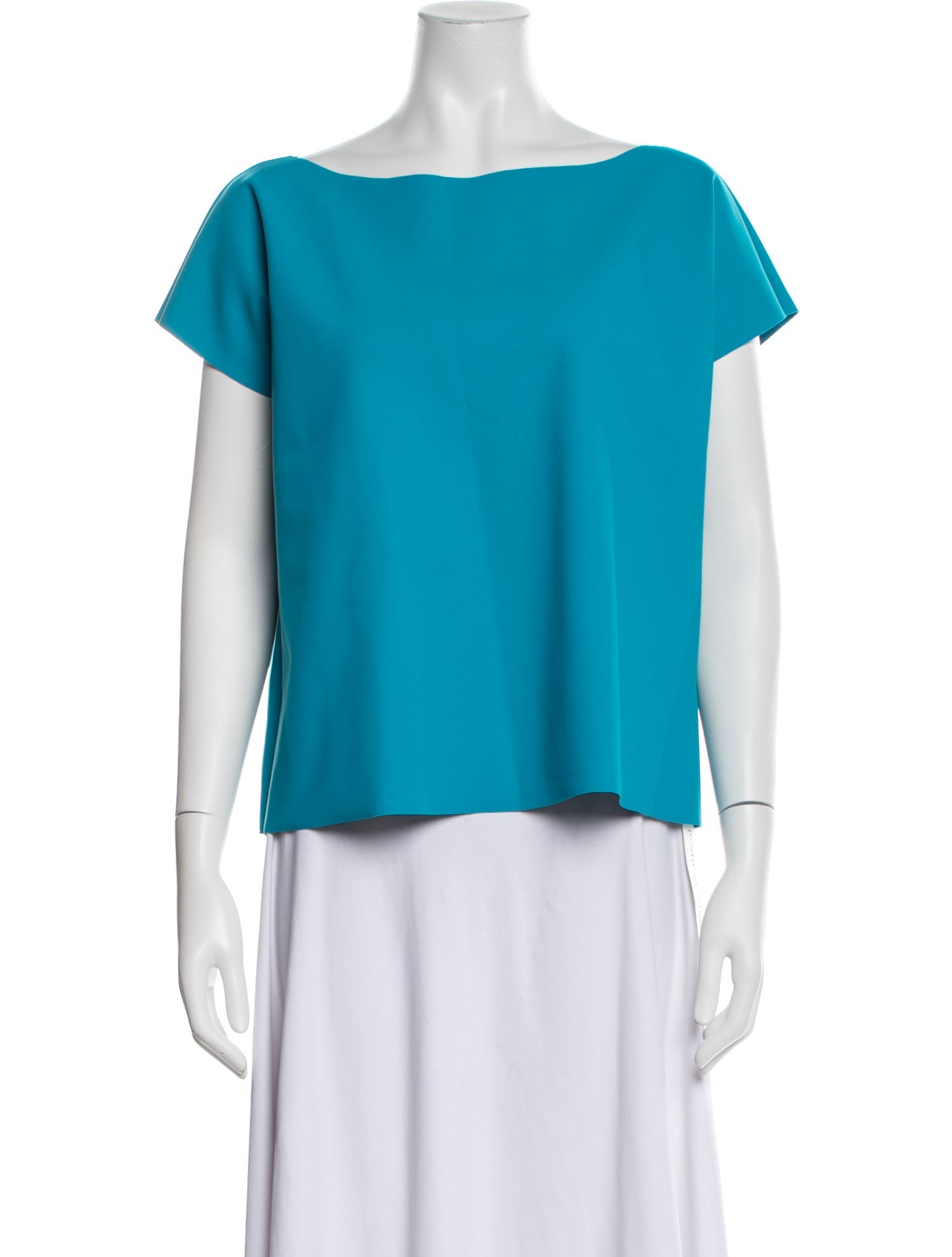 La Petite Robe di Chiara Boni Bateau Neckline Short Sleeve Blouse