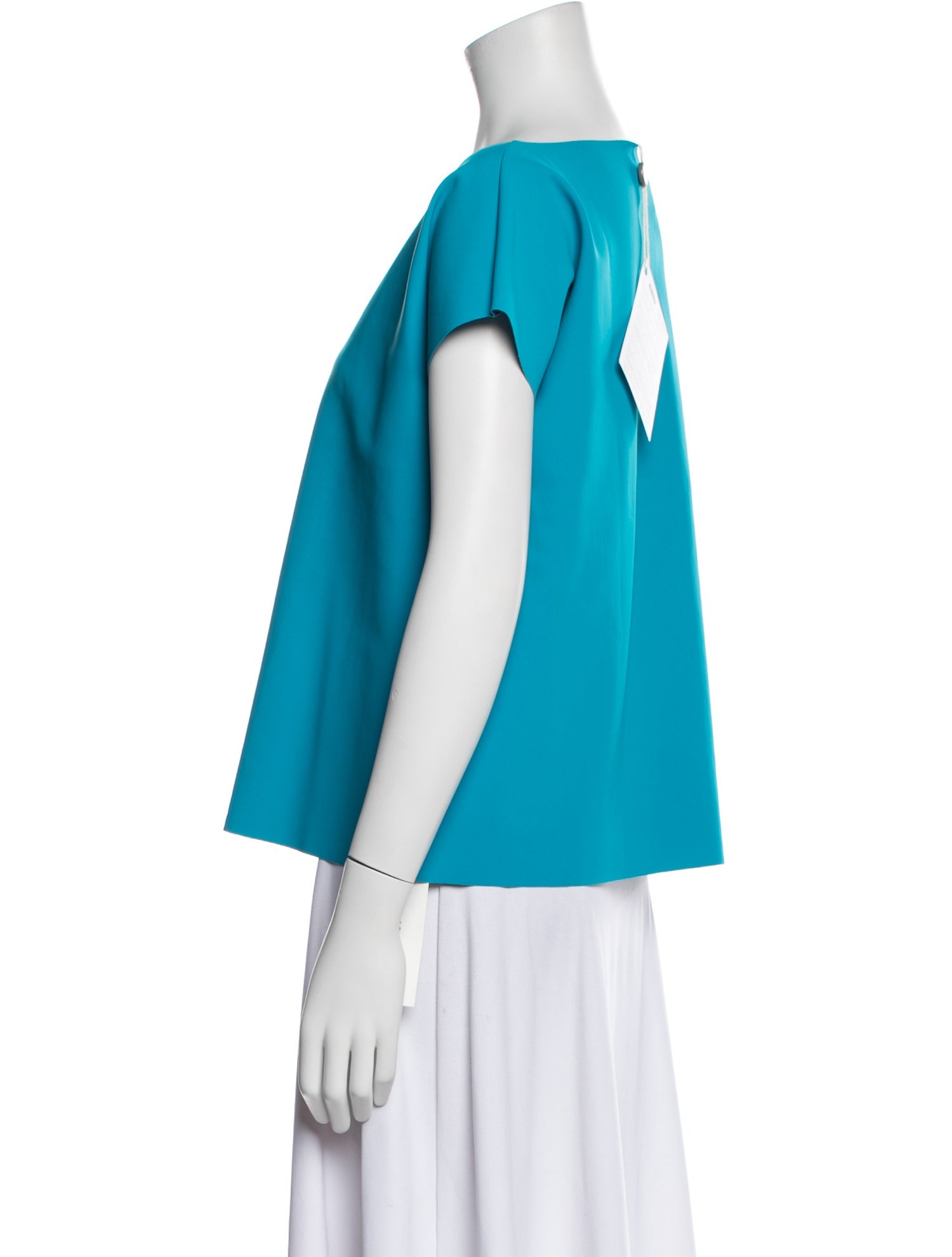 La Petite Robe di Chiara Boni Bateau Neckline Short Sleeve Blouse