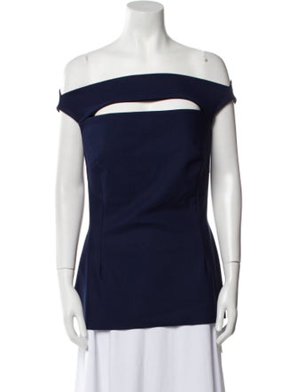 La Petite Robe di Chiara Boni Off-The-Shoulder Short Sleeve Top