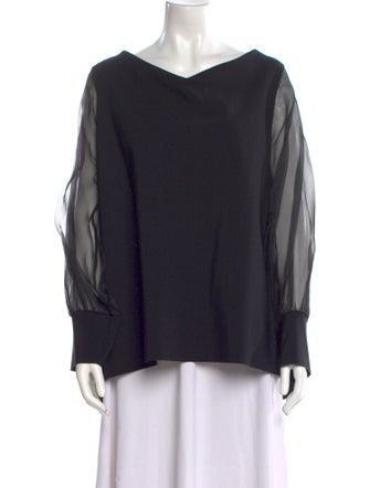 La Petite Robe di Chiara Boni V-Neck Long Sleeve Blouse