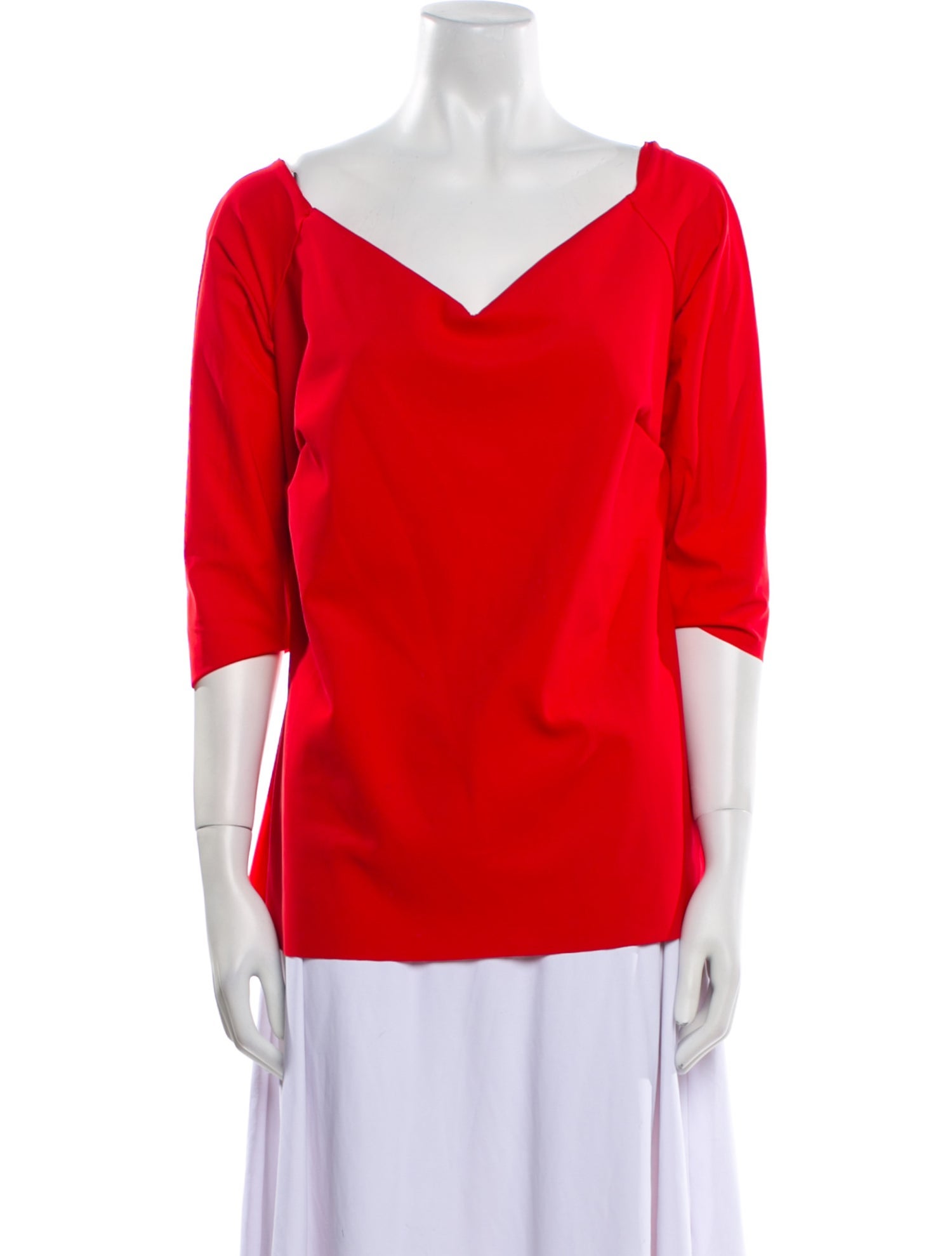 La Petite Robe di Chiara Boni V-Neck Three-Quarter Sleeve Blouse