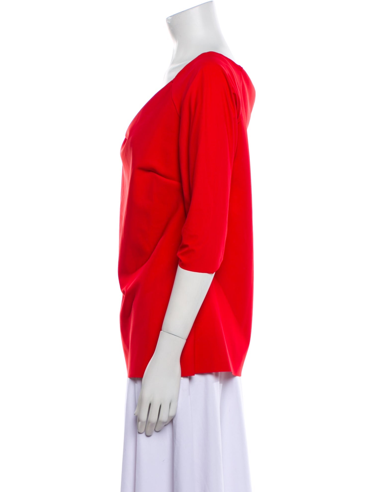 La Petite Robe di Chiara Boni V-Neck Three-Quarter Sleeve Blouse