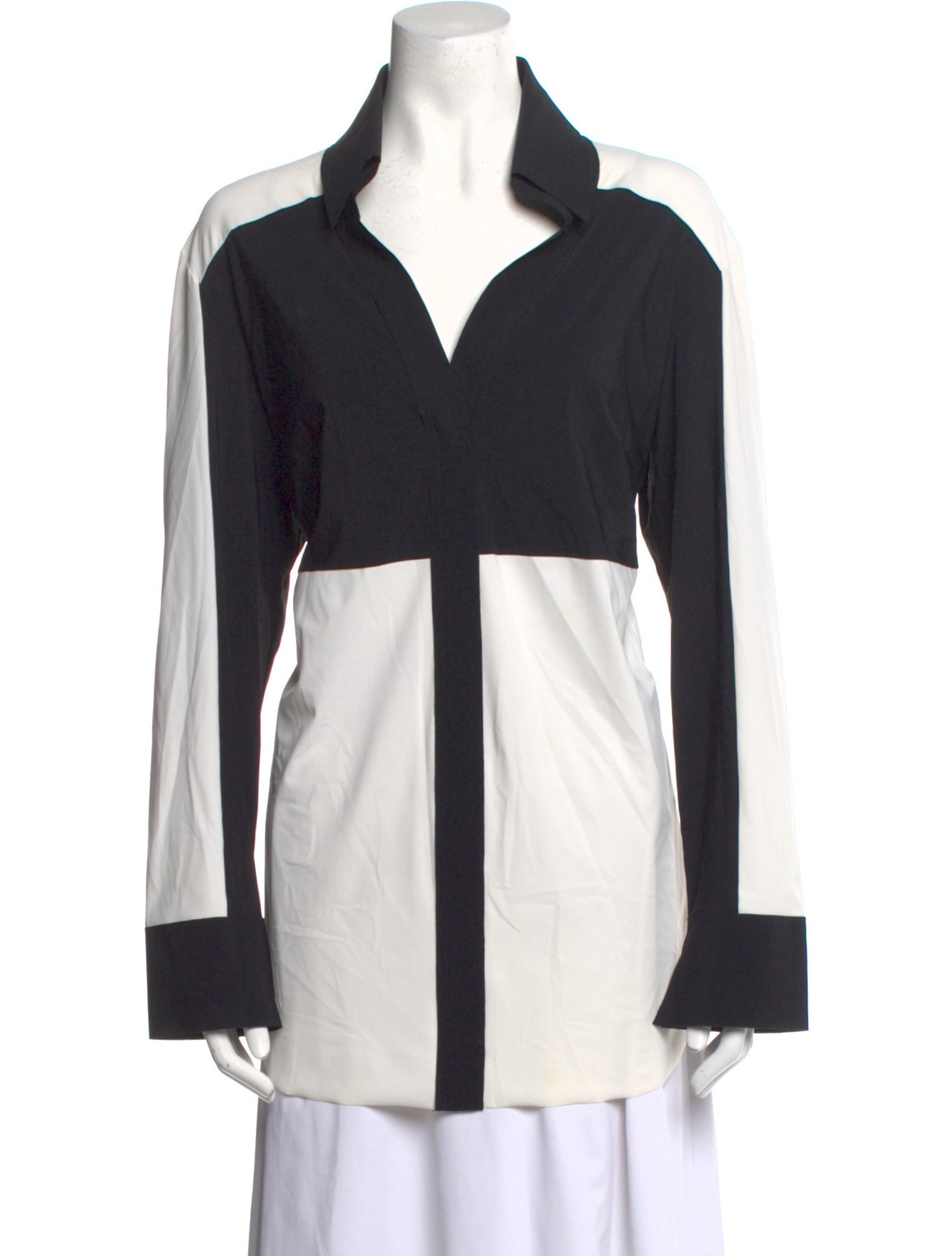 La Petite Robe di Chiara Boni V-Neck Long Sleeve Button-Up Top