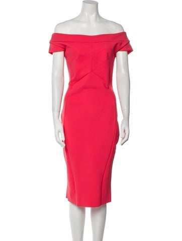 La Petite Robe di Chiara Boni Dresses Off-The-Shoulder Knee-Length Dress L