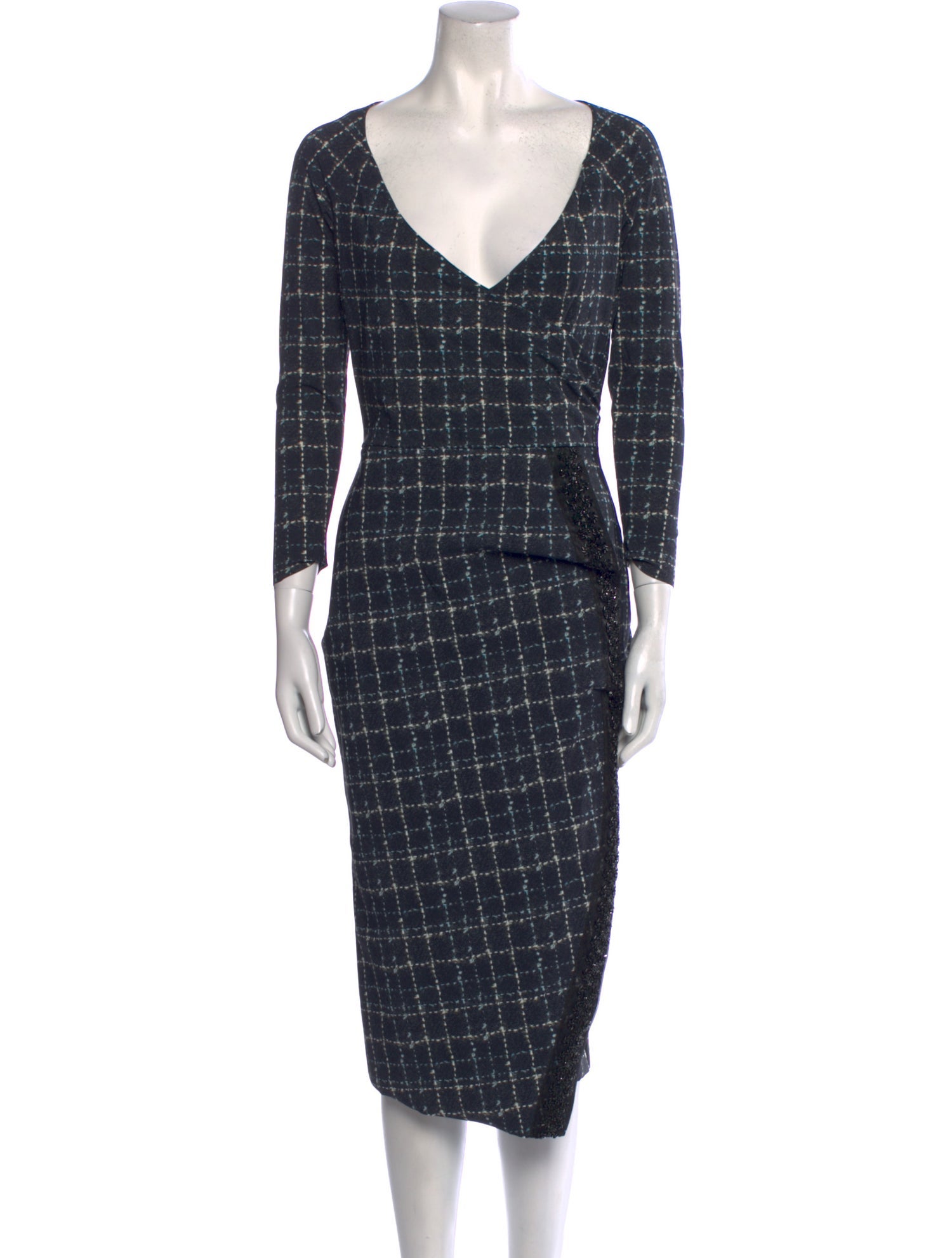 La Petite Robe di Chiara Boni Plaid Print Knee-Length Dress