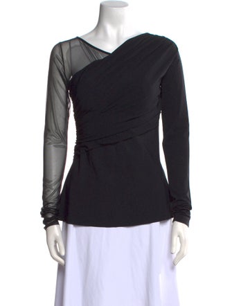 La Petite Robe di Chiara Boni One-Shoulder Long Sleeve Blouse