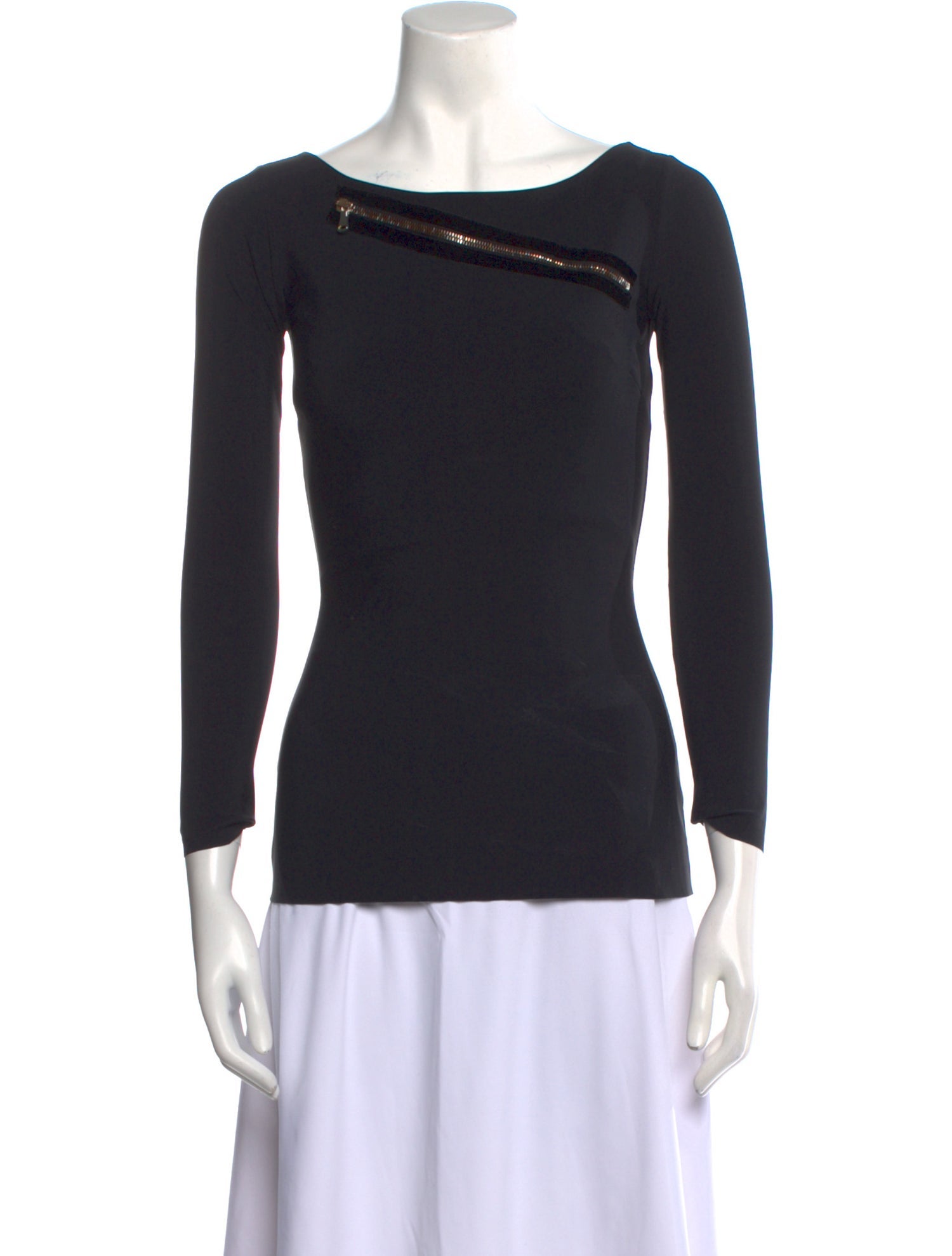 La Petite Robe di Chiara Boni Scoop Neck Long Sleeve Top