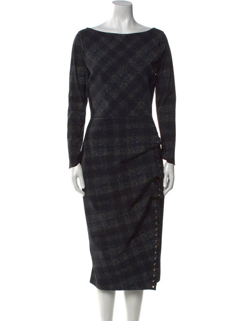 La Petite Robe di Chiara Boni Plaid Print Midi Length Dress