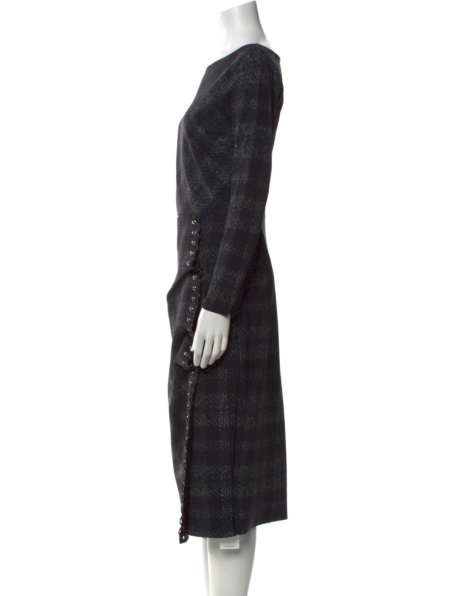 La Petite Robe di Chiara Boni Plaid Print Midi Length Dress
