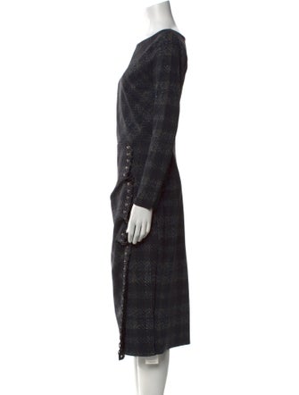 La Petite Robe di Chiara Boni Plaid Print Midi Length Dress