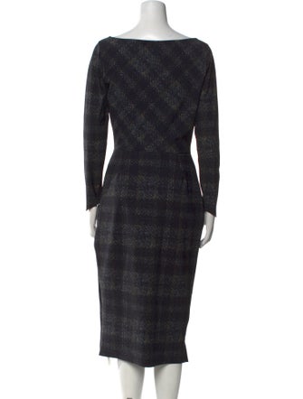 La Petite Robe di Chiara Boni Plaid Print Midi Length Dress