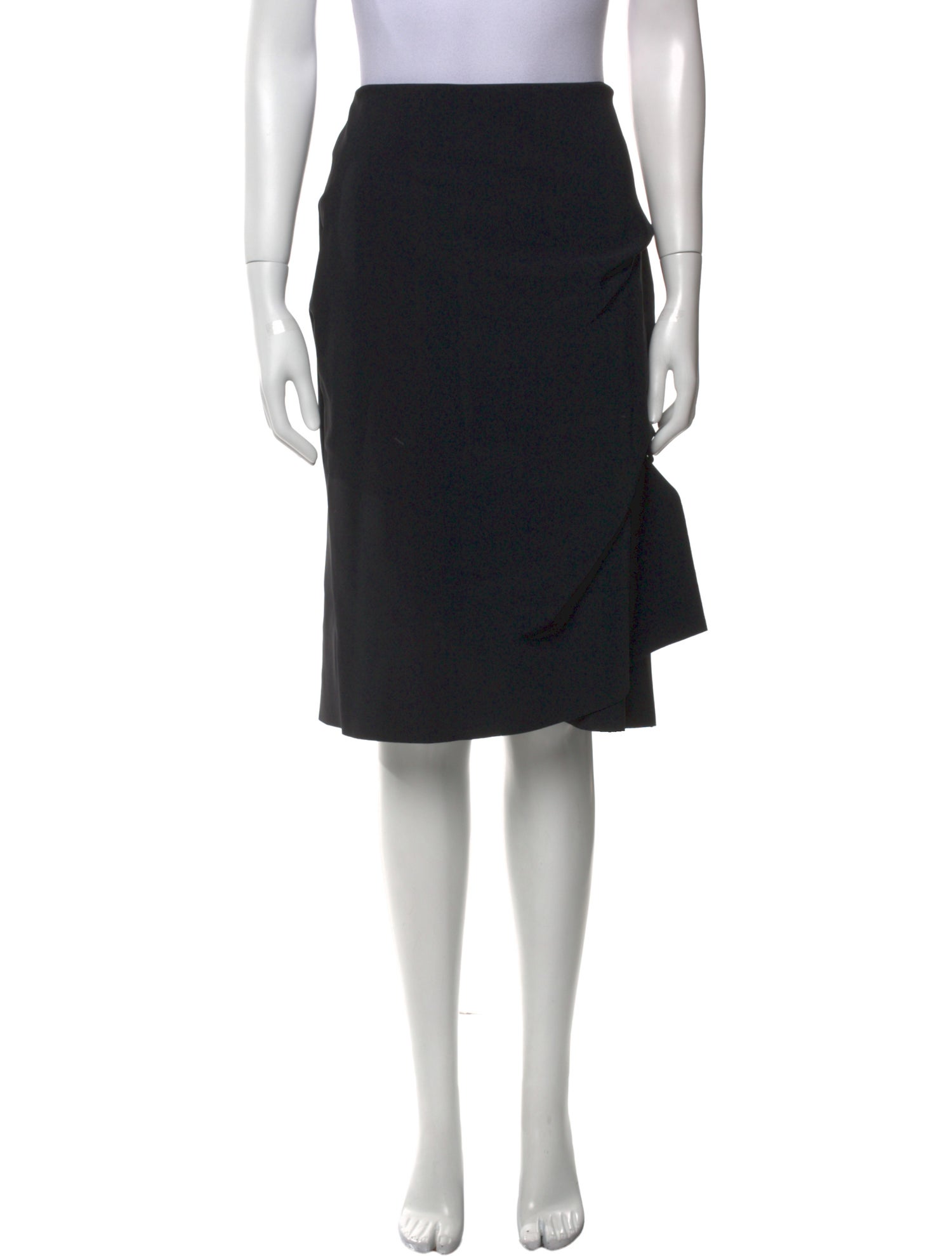 La Petite Robe di Chiara Boni Pleated Accents Knee-Length Skirt