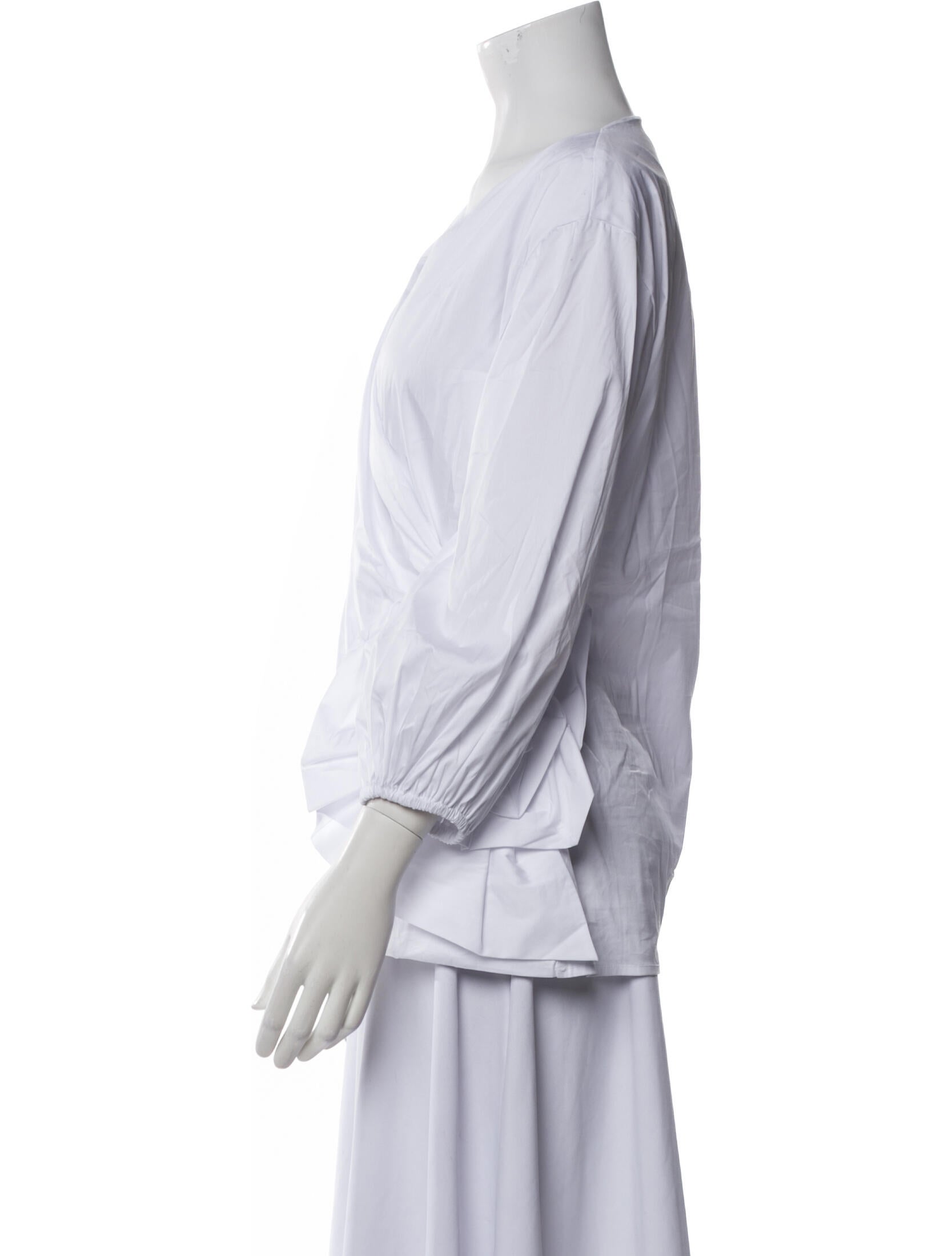 La Petite Robe di Chiara Boni V-Neck Three-Quarter Sleeve Blouse