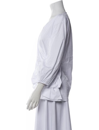 La Petite Robe di Chiara Boni V-Neck Three-Quarter Sleeve Blouse