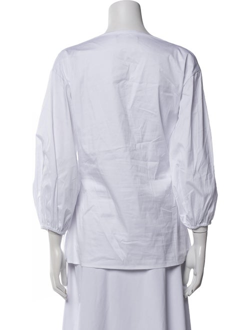 La Petite Robe di Chiara Boni V-Neck Three-Quarter Sleeve Blouse