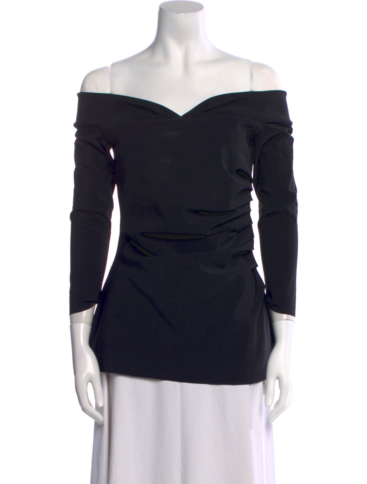 La Petite Robe di Chiara Boni Off-The-Shoulder Three-Quarter Sleeve Top