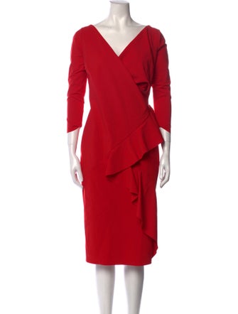 La Petite Robe di Chiara Boni V-Neck Midi Length Dress