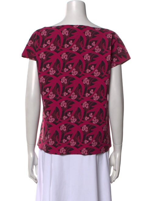 La Petite Robe di Chiara Boni Floral Print Bateau Neckline Blouse