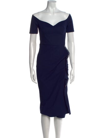 La Petite Robe di Chiara Boni Off-The-Shoulder Midi Length Dress