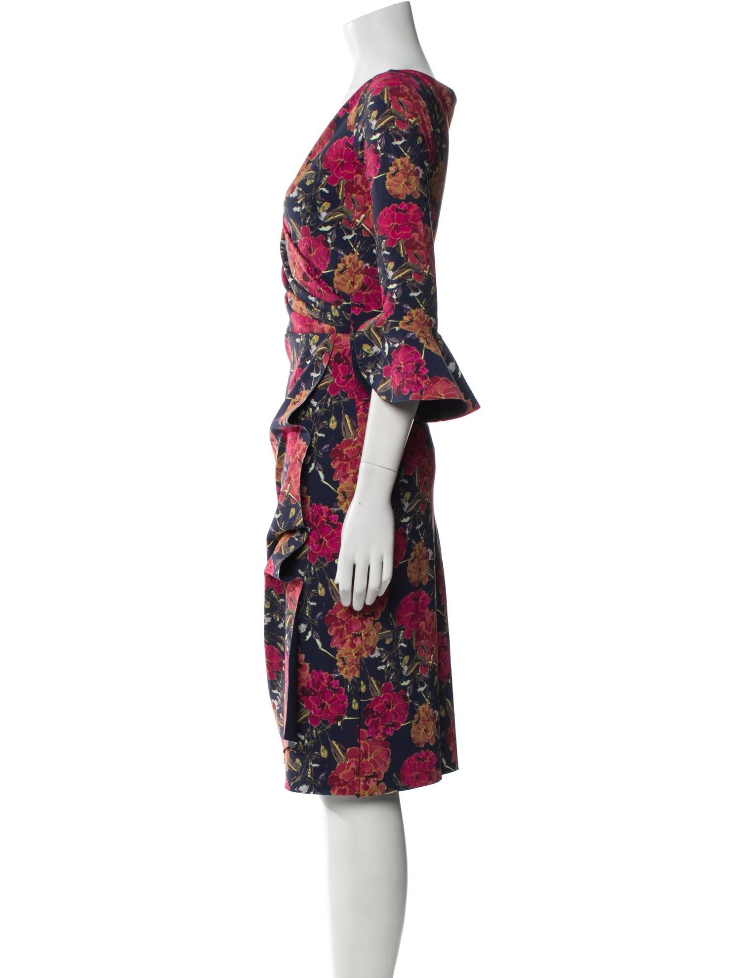 La Petite Robe di Chiara Boni Floral Print Knee-Length Dress