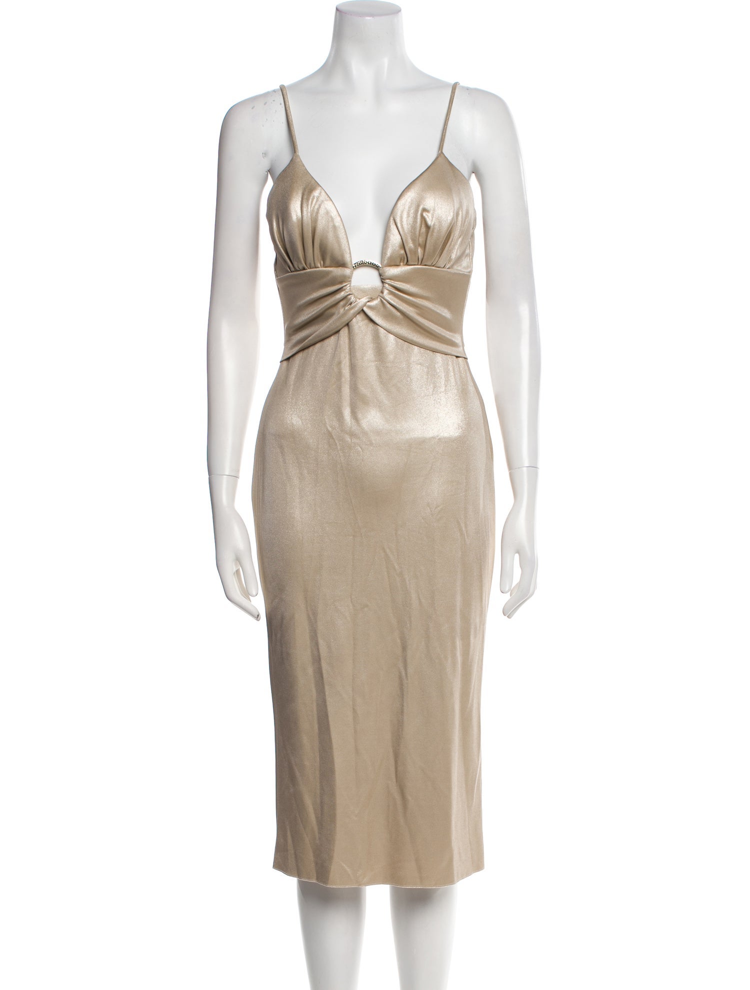 La Petite Robe di Chiara Boni V-Neck Midi Length Dress w/ Tags