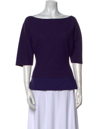 La Petite Robe di Chiara Boni Wool Bateau Neckline Top