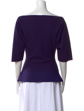 La Petite Robe di Chiara Boni Wool Bateau Neckline Top