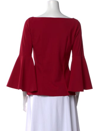 La Petite Robe di Chiara Boni Bateau Neckline Three-Quarter Sleeve Blouse