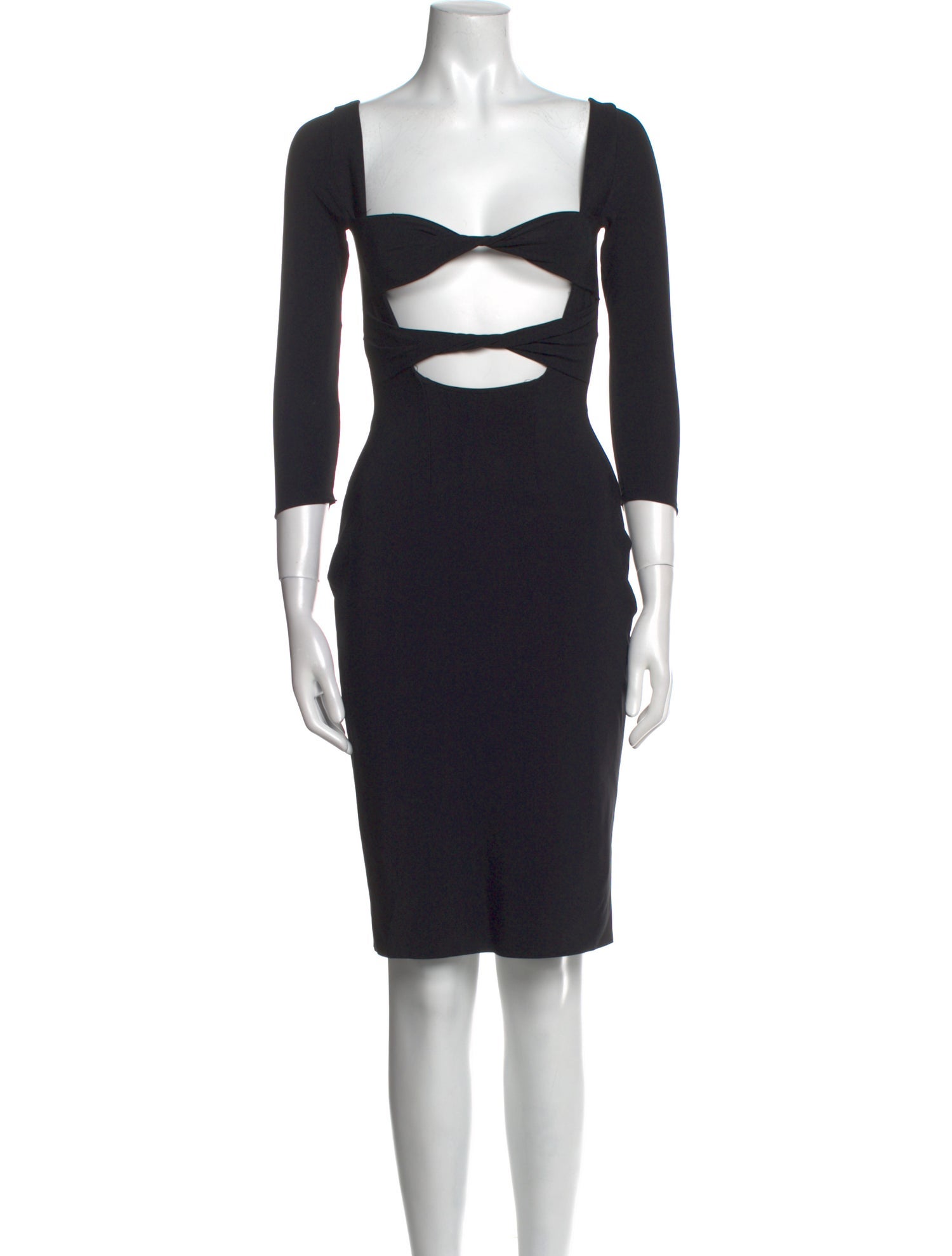 La Petite Robe di Chiara Boni Square Neckline Knee-Length Dress