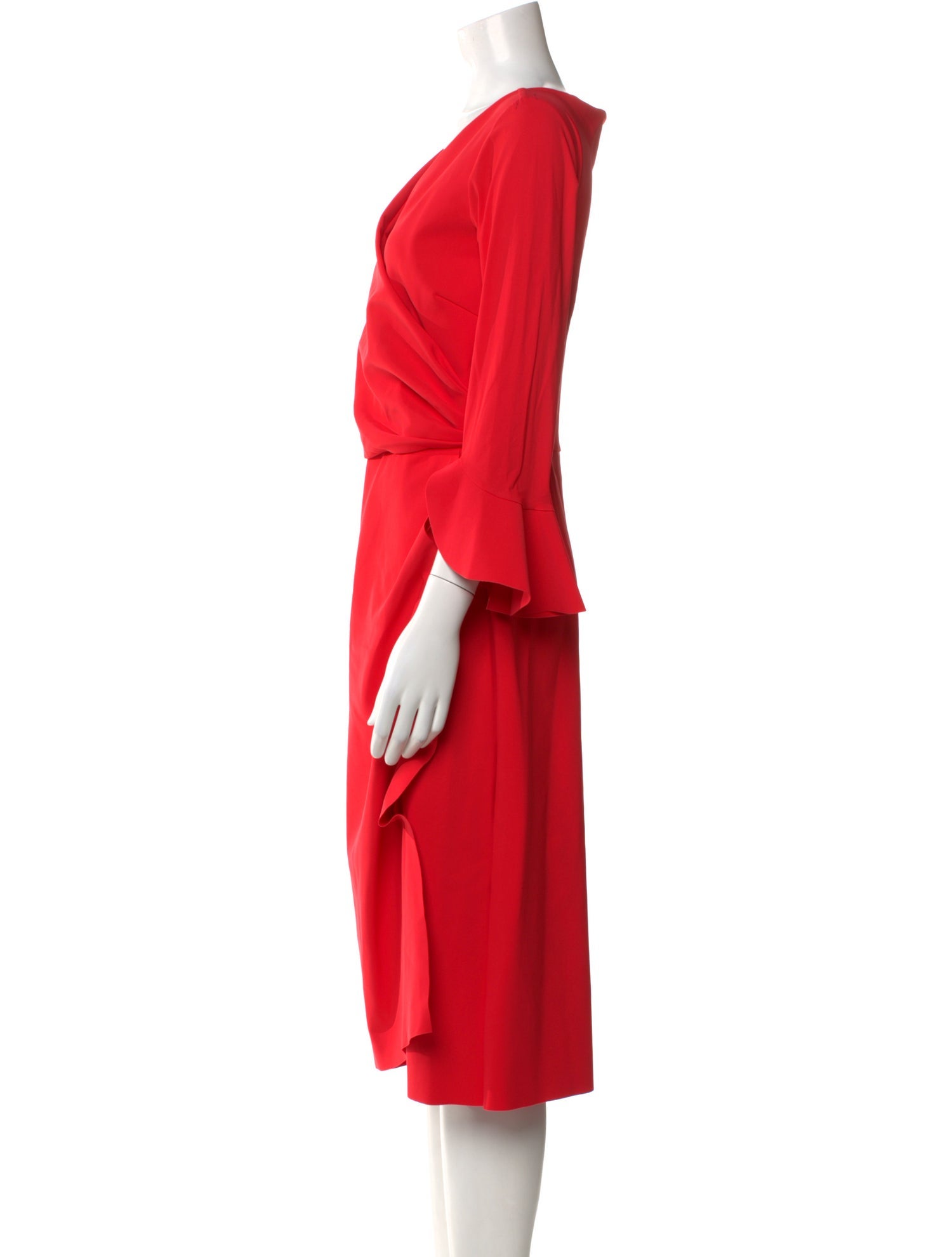 La Petite Robe di Chiara Boni V-Neck Knee-Length Dress