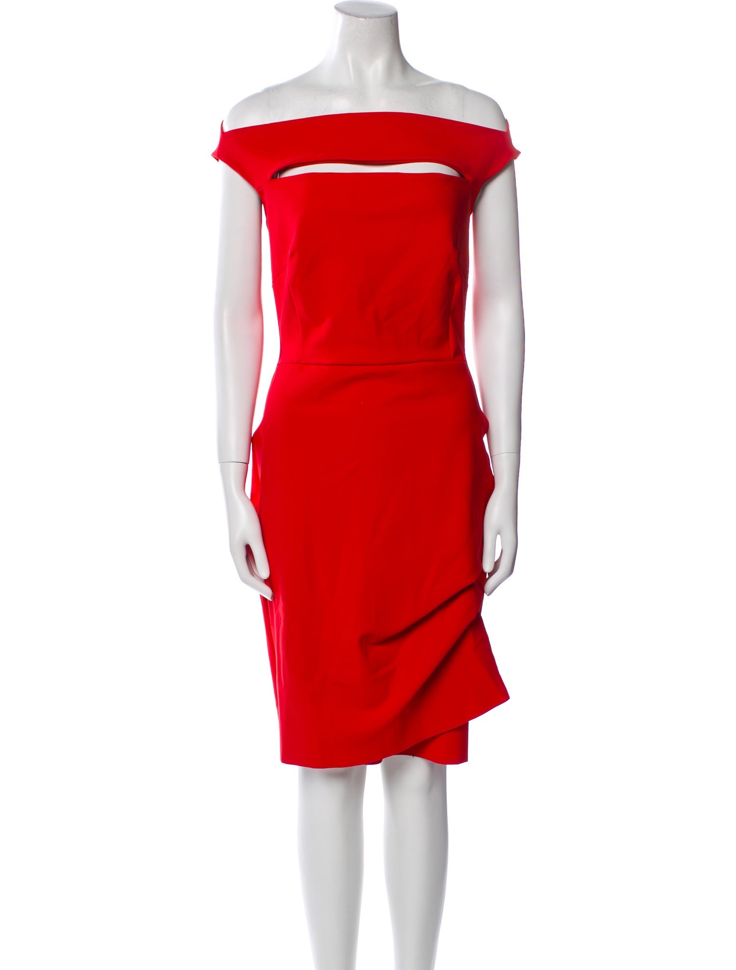 La Petite Robe di Chiara Boni Off-The-Shoulder Knee-Length Dress