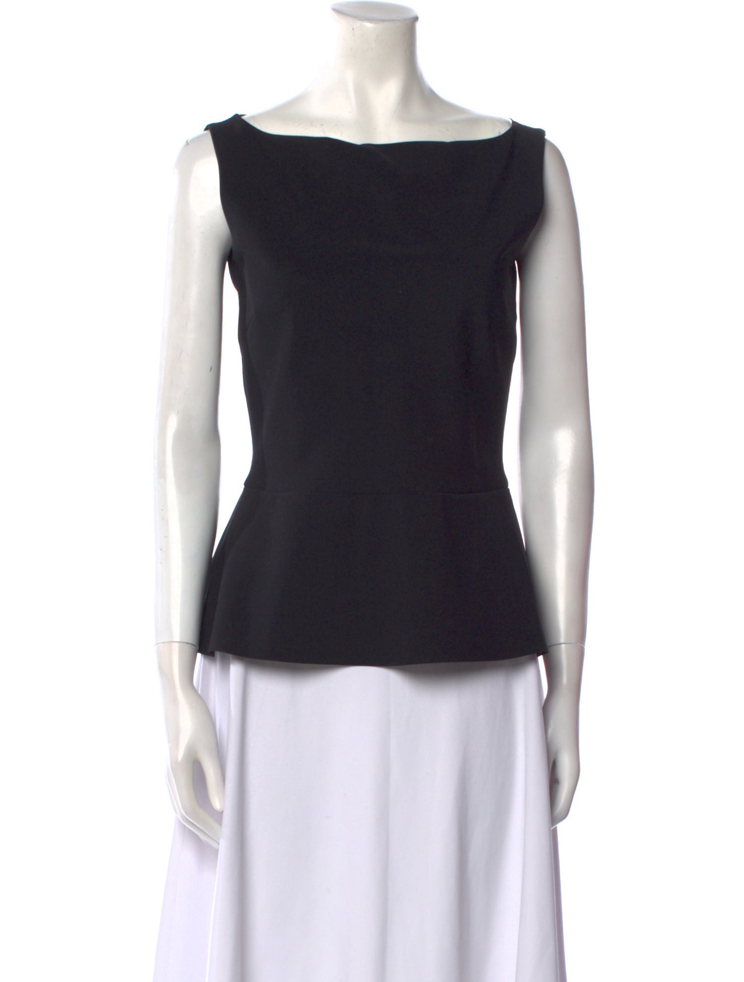 La Petite Robe di Chiara Boni Bateau Neckline Sleeveless Top