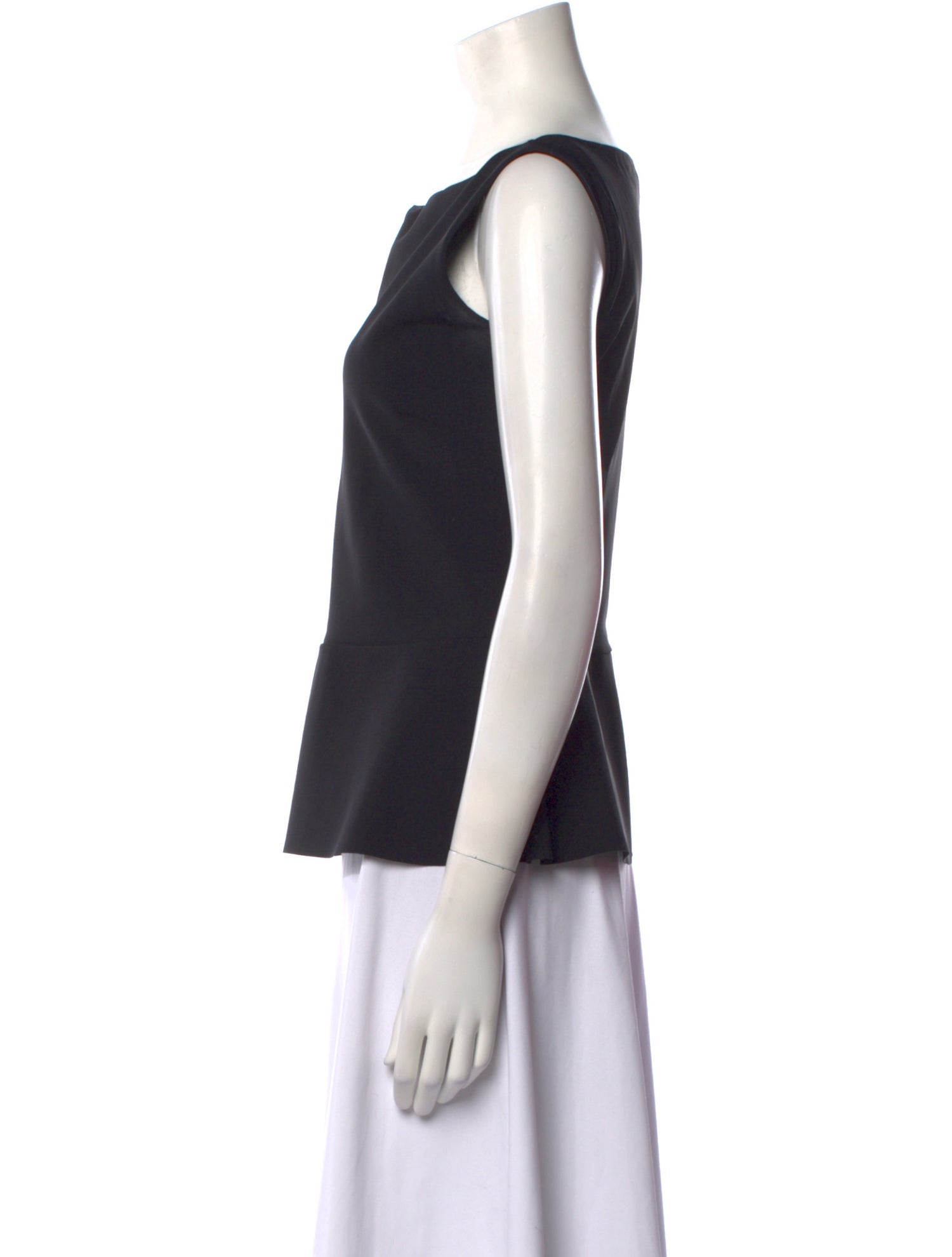 La Petite Robe di Chiara Boni Bateau Neckline Sleeveless Top