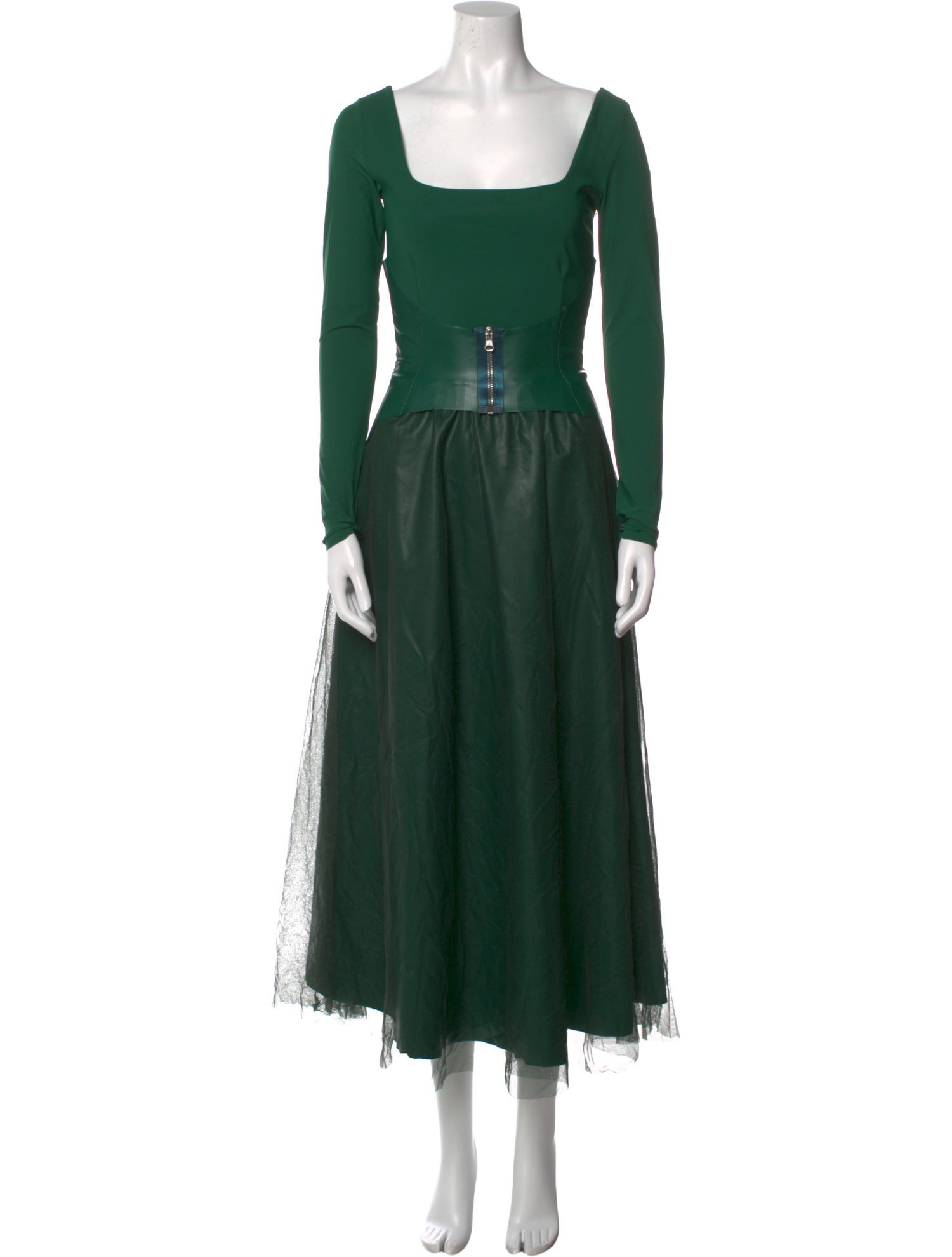 La Petite Robe di Chiara Boni Square Neckline Long Dress