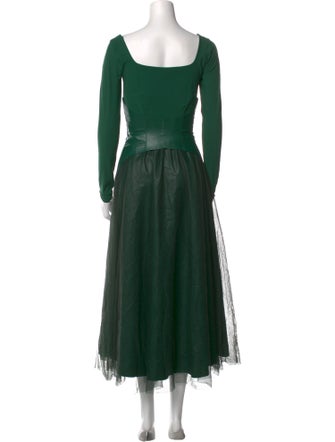 La Petite Robe di Chiara Boni Square Neckline Long Dress