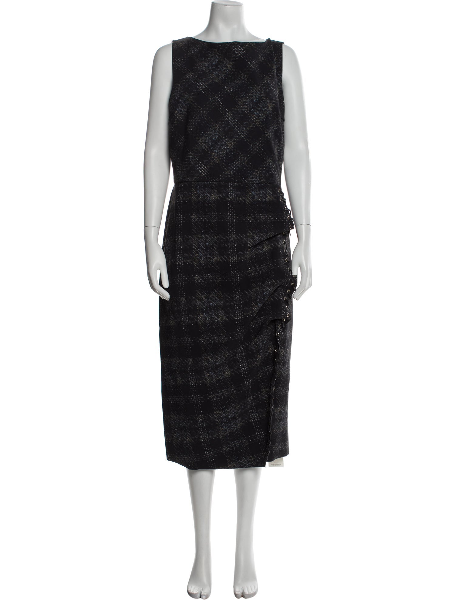 La Petite Robe di Chiara Boni Plaid Print Midi Length Dress