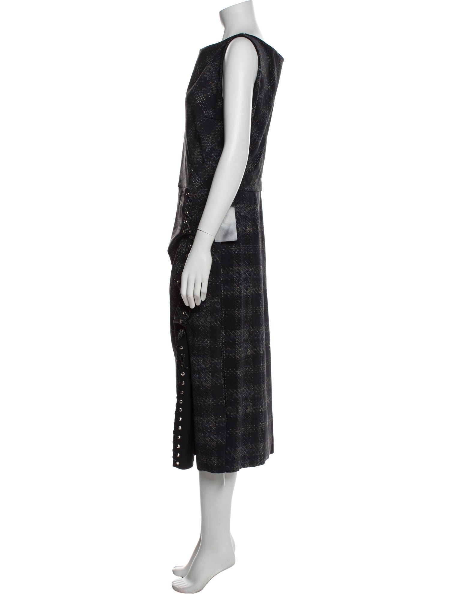 La Petite Robe di Chiara Boni Plaid Print Midi Length Dress