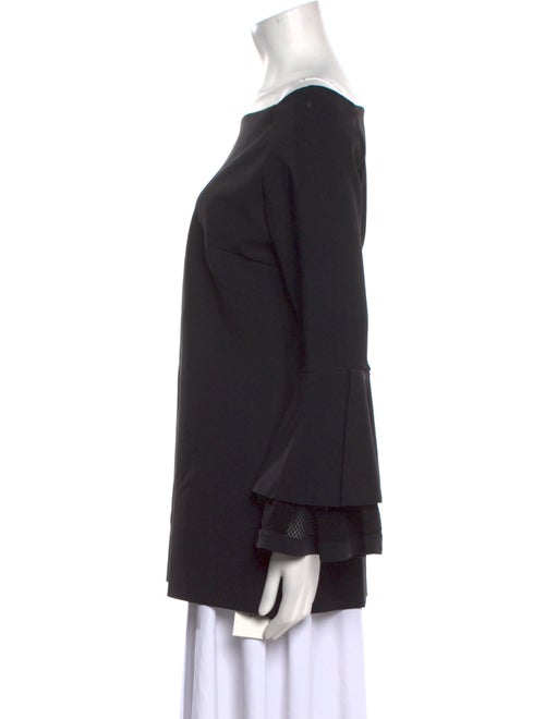 La Petite Robe di Chiara Boni Bateau Neckline Long Sleeve Blouse