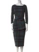 La Petite Robe di Chiara Boni Plaid Print Midi Length Dress