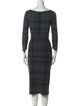 La Petite Robe di Chiara Boni Plaid Print Midi Length Dress
