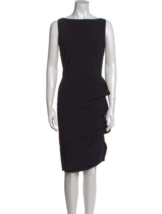 La Petite Robe di Chiara Boni Bateau Neckline Knee-Length Dress