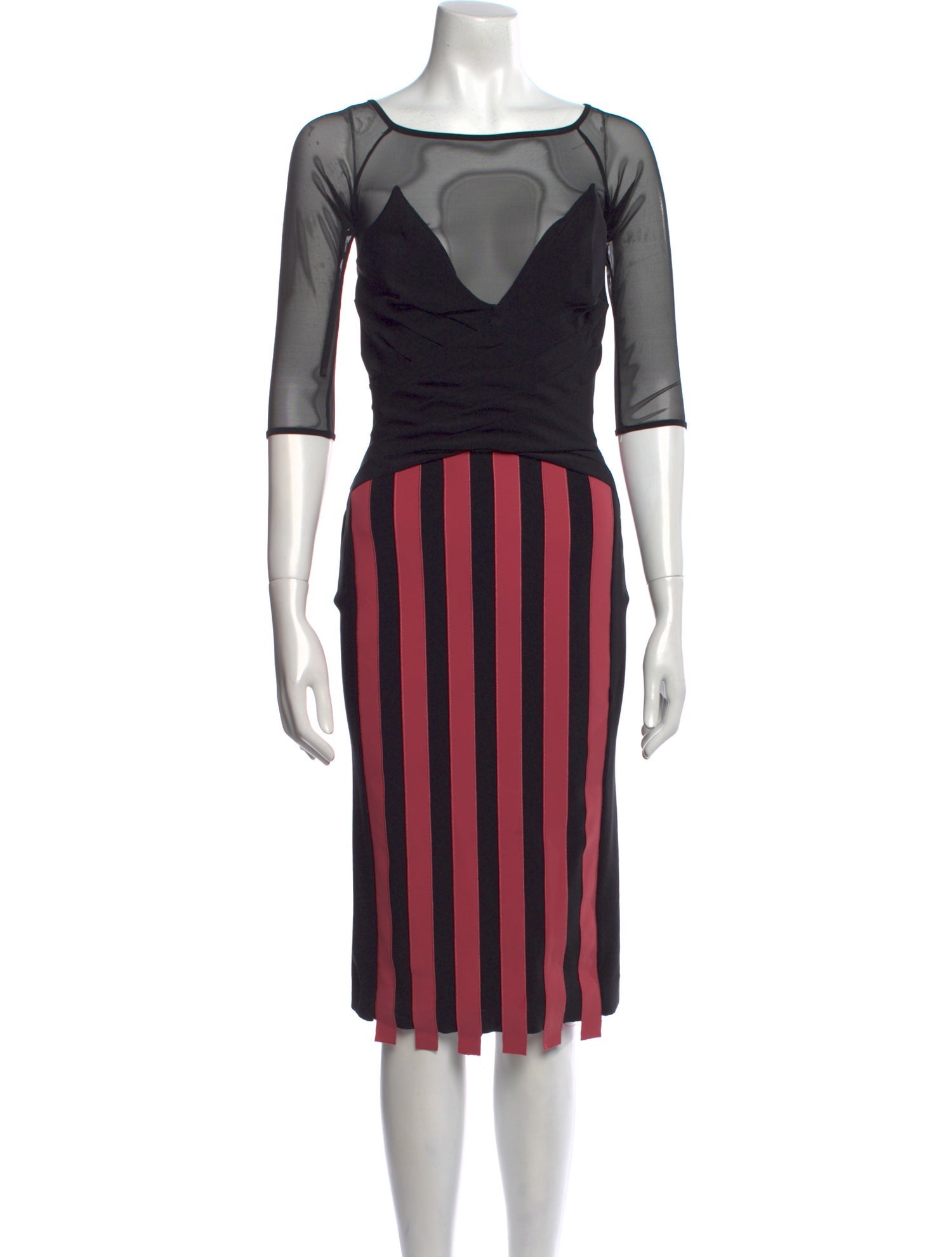 La Petite Robe di Chiara Boni Striped Midi Length Dress