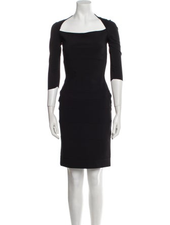 La Petite Robe di Chiara Boni Square Neckline Knee-Length Dress