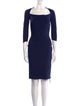 La Petite Robe di Chiara Boni Square Neckline Knee-Length Dress