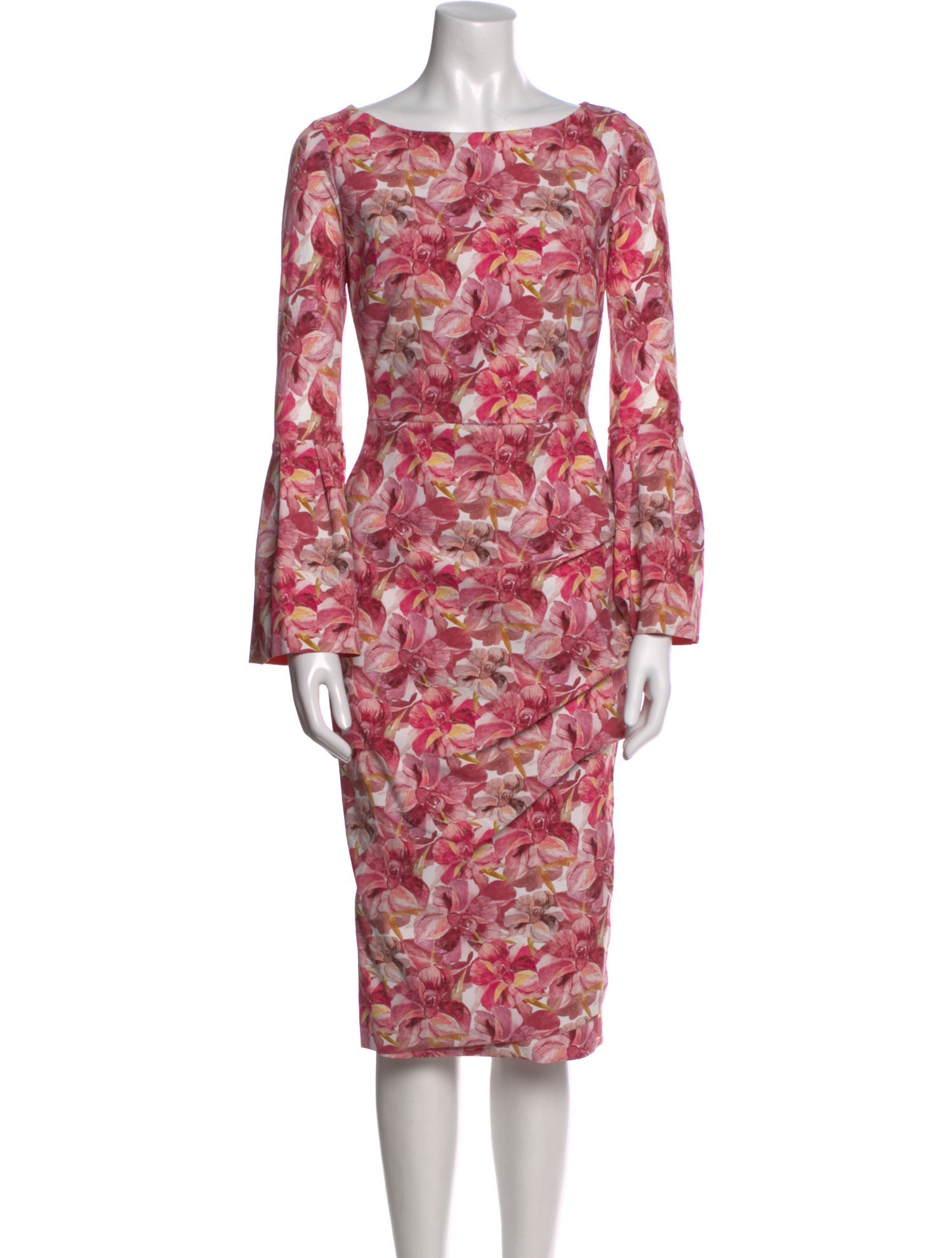 La Petite Robe di Chiara Boni Floral Print Midi Length Dress w/ Tags