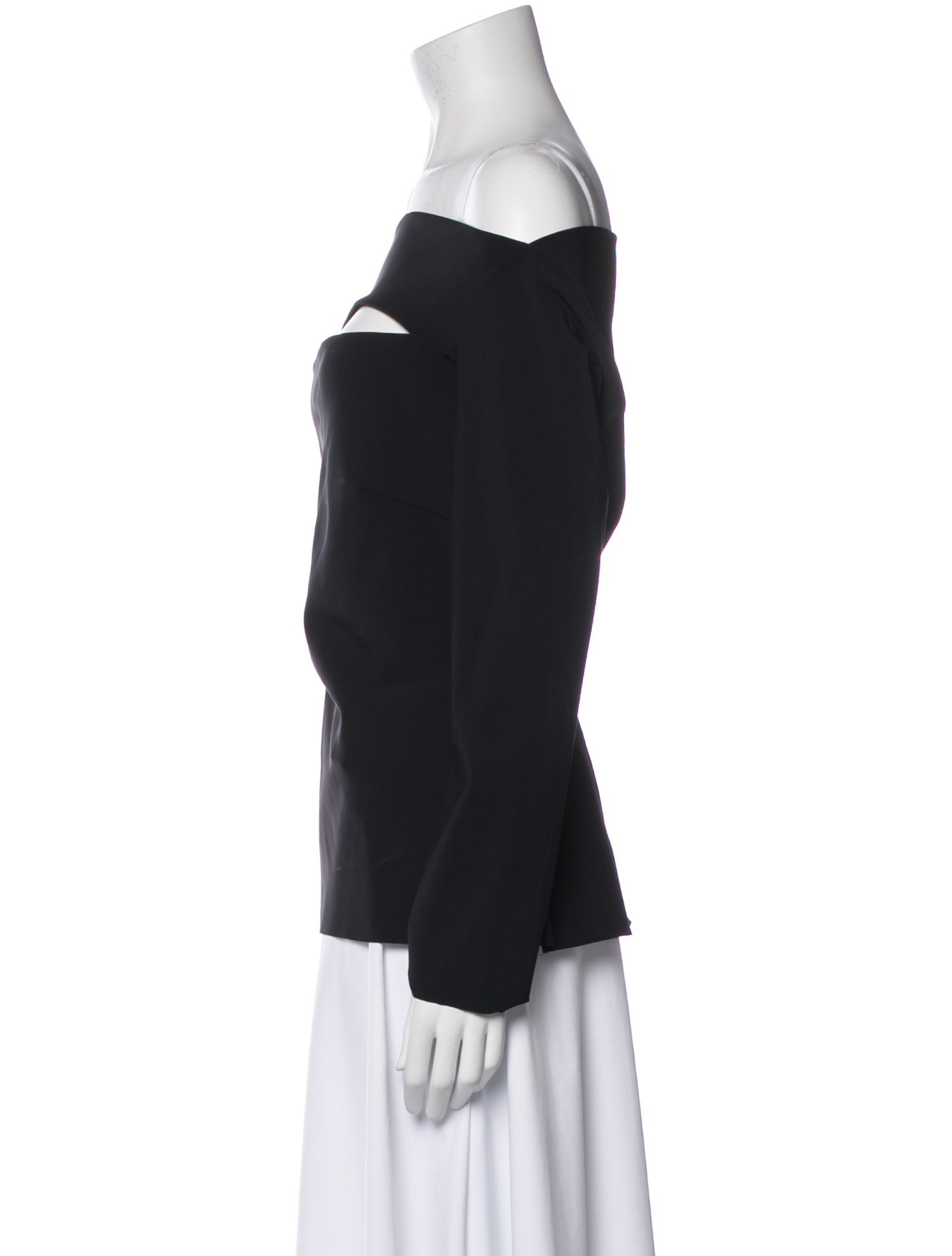 La Petite Robe di Chiara Boni Off-The-Shoulder Long Sleeve Top