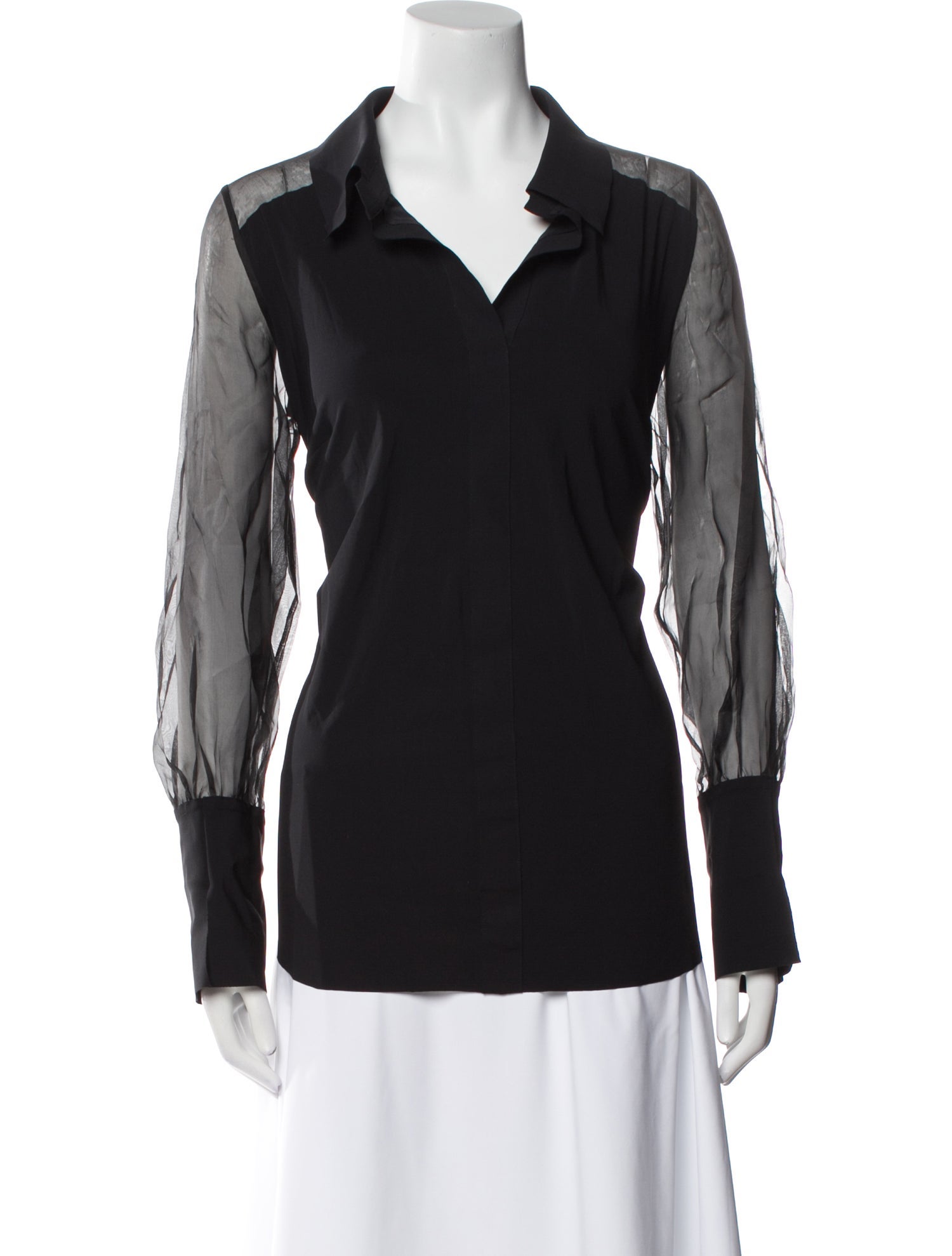 La Petite Robe di Chiara Boni Long Sleeve Button-Up Top