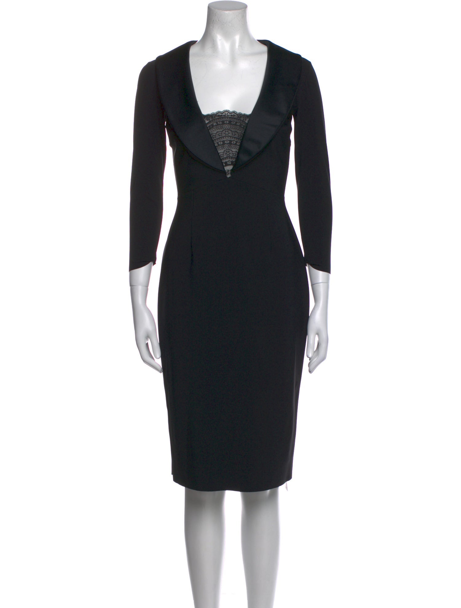 La Petite Robe di Chiara Boni Square Neckline Knee-Length Dress
