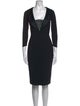 La Petite Robe di Chiara Boni Square Neckline Knee-Length Dress