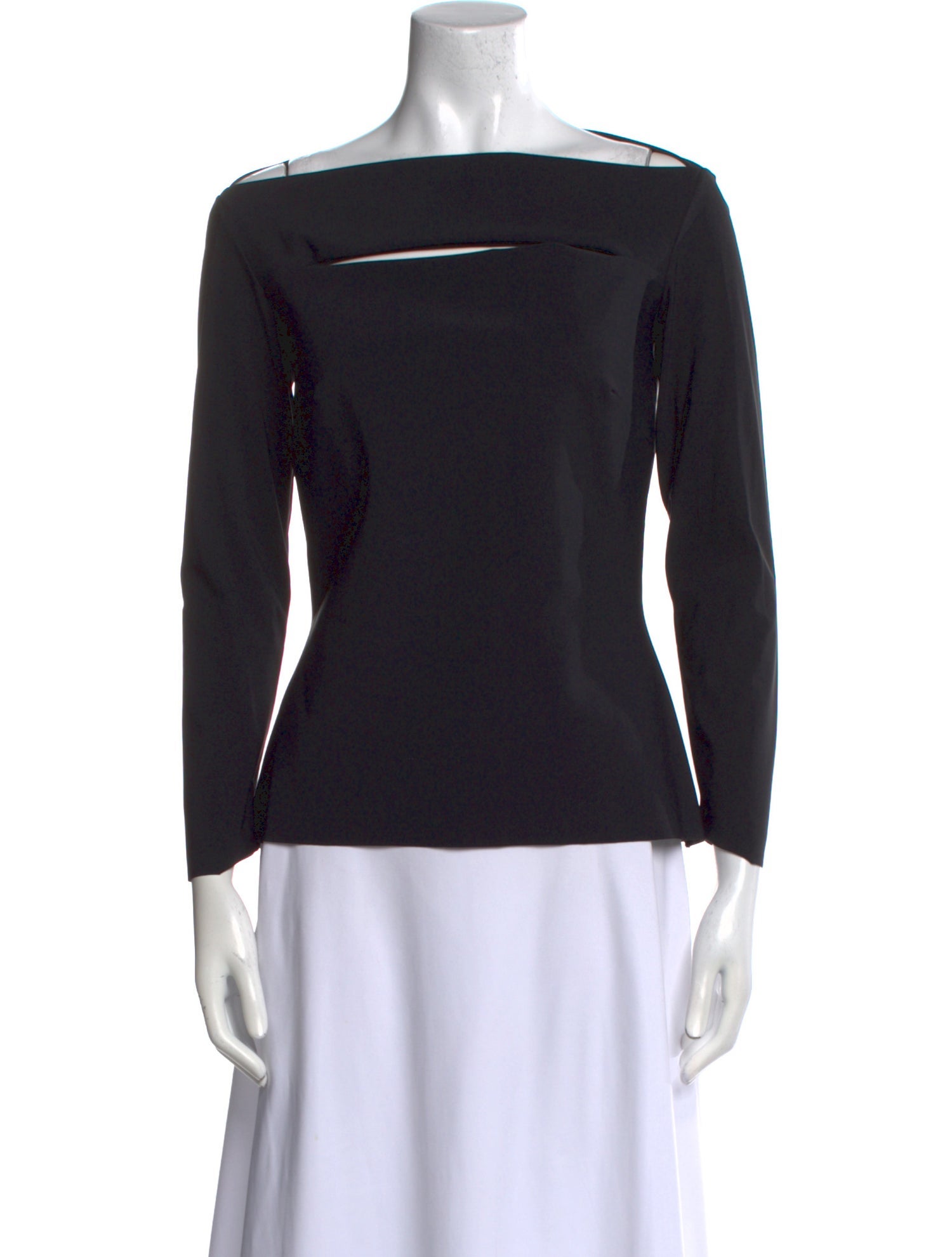 La Petite Robe di Chiara Boni Bateau Neckline Three-Quarter Sleeve Top